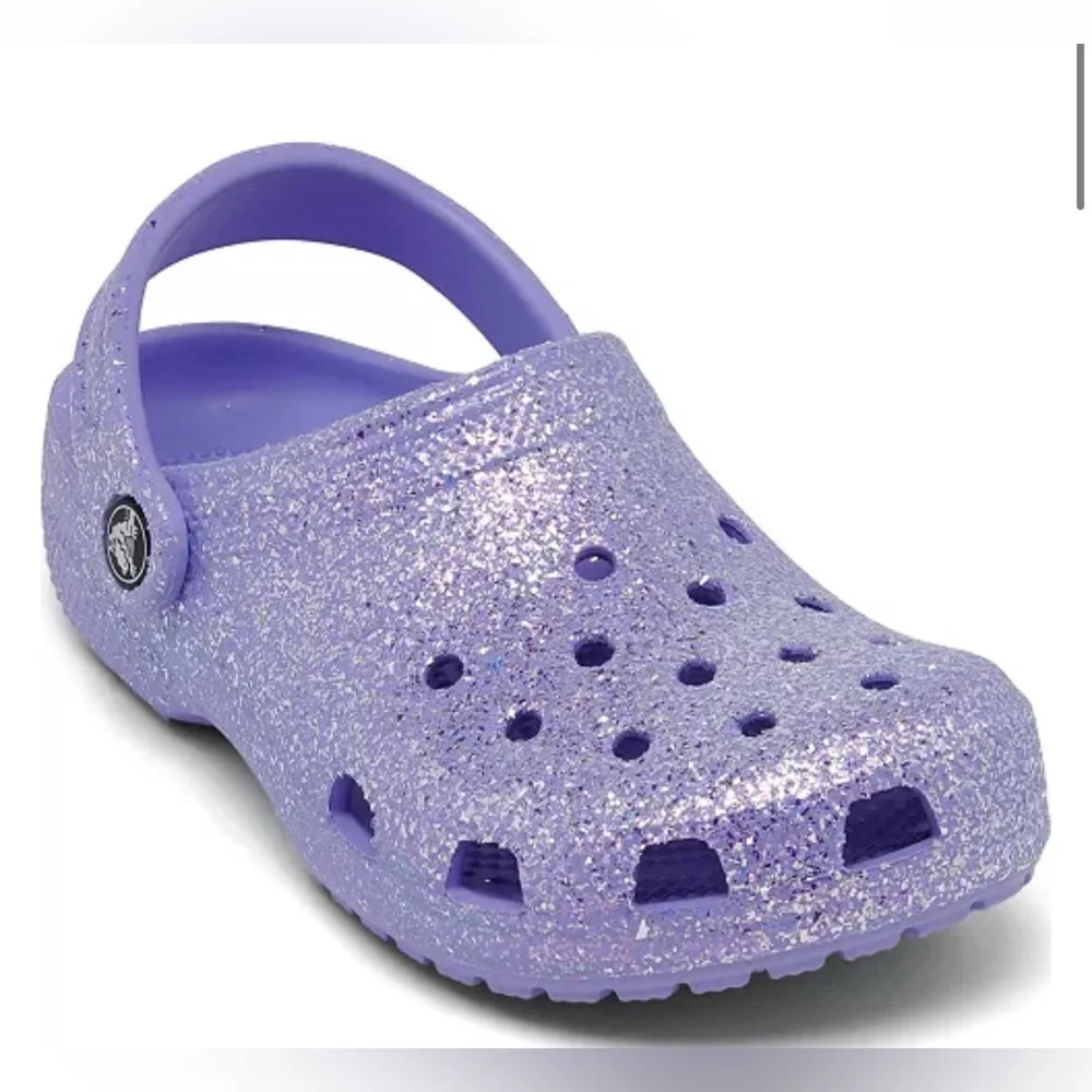 Kid Toddler Purple Glitter Clog Play Shoe Comfort Washable C8‎ Y2K
